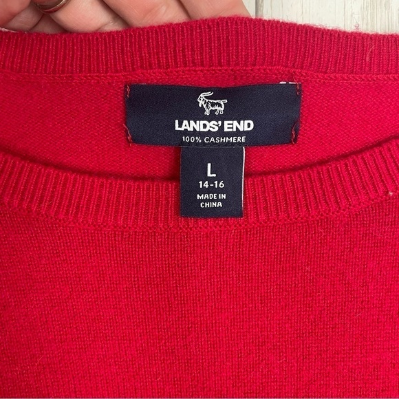 Lands End 100% cashmere top Large - Picture 4 of 5